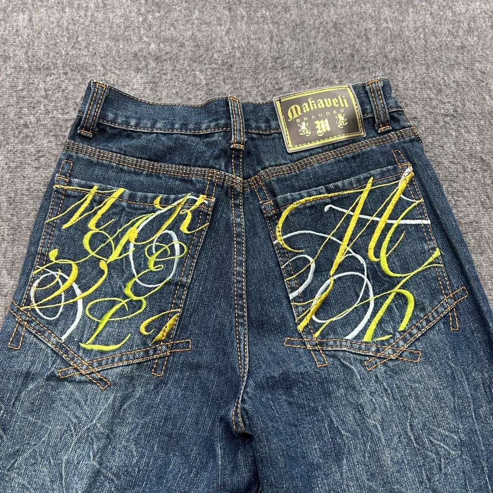 Makaveli Branded‎ Denim Jeans Youth Tupac Size 12 Boys Vintage 2000s Y2K